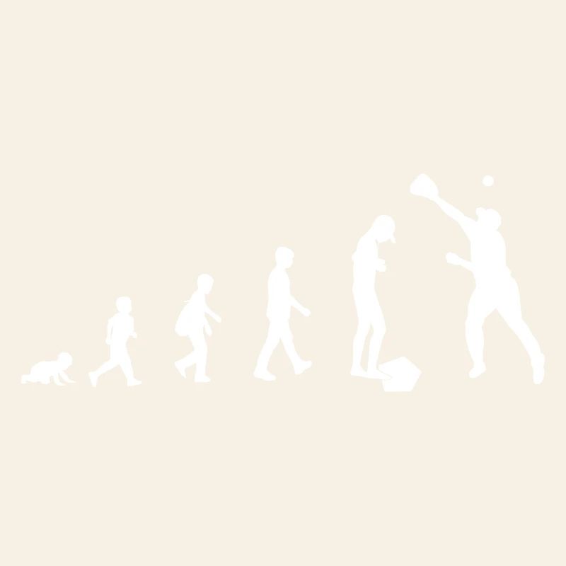 Évolution du bébé au joueur de baseball / sport