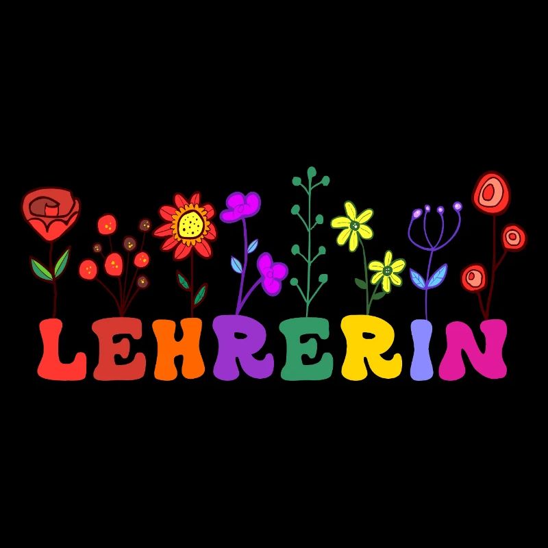 Lehrerin Blumen Design Geschenk Abschied Schule