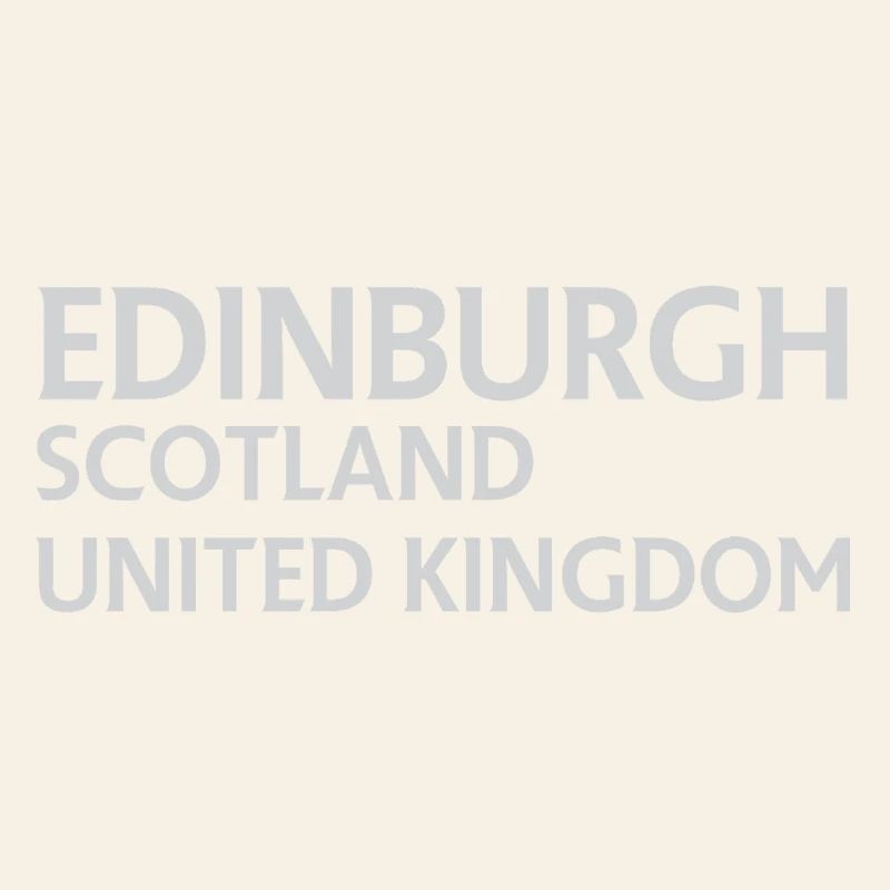 Édimbourg – Écosse Textdesign