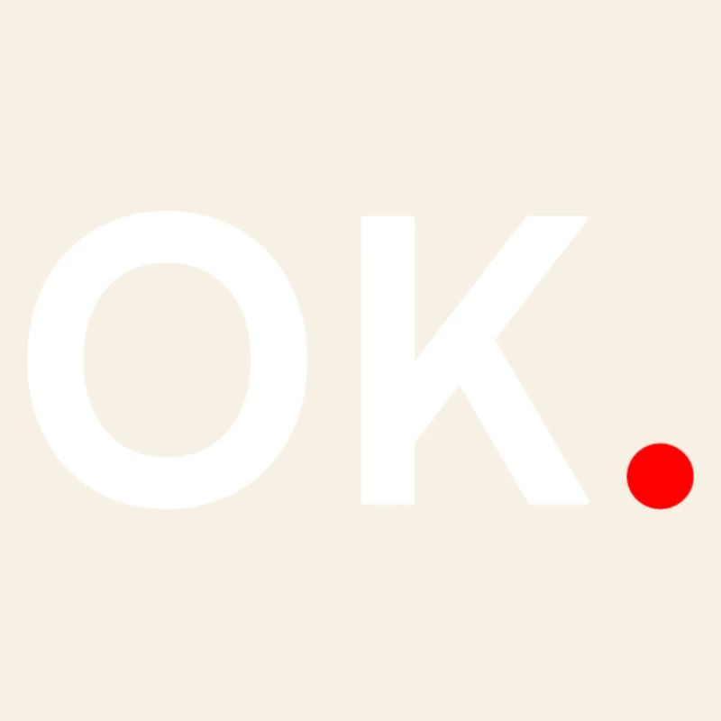 OK. Expression Minimaliste Tendance