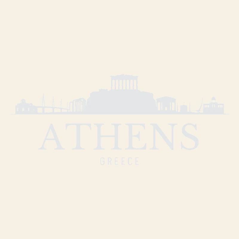 Silhouette d’Athènes, Grèce d’Athènes