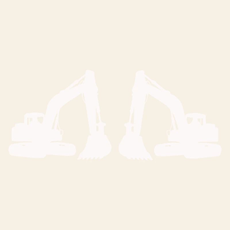 Silhouette de double excavatrice