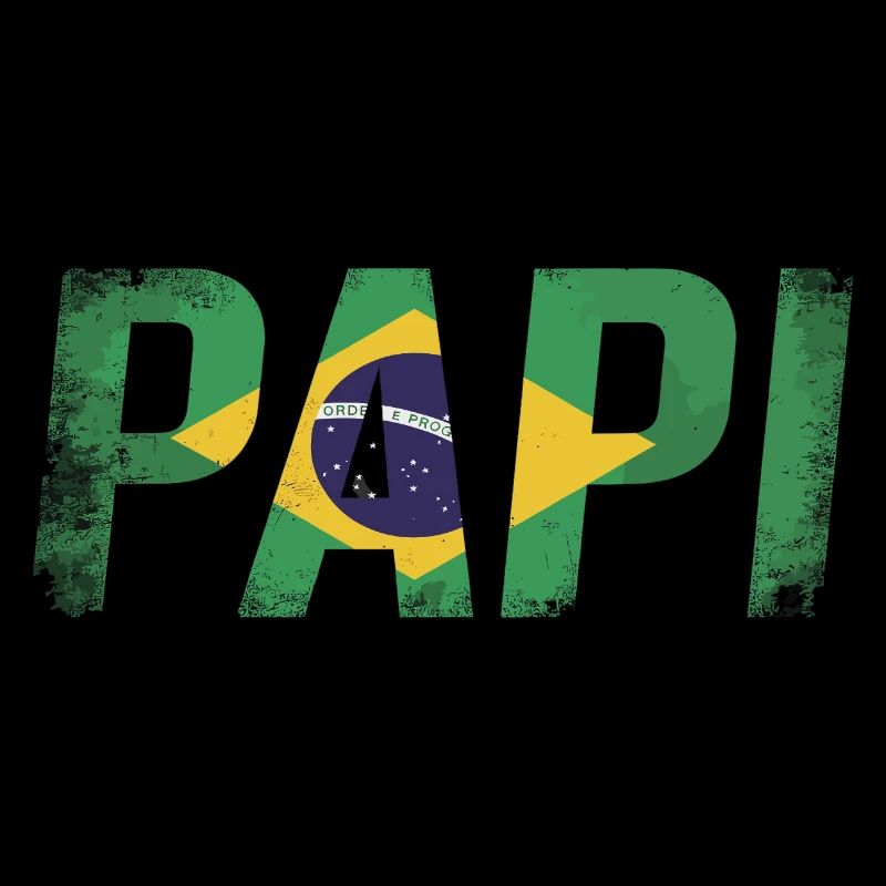 Papi Brasilien Flagge Vintage Papa