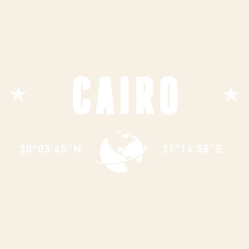 Le Caire, Égypte, coordonnées : planète Terre blanche