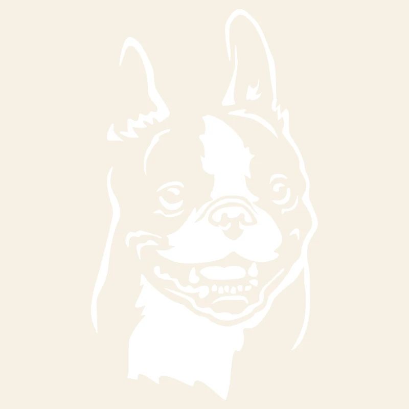 Boston Terrier Kopf "Black Edition"