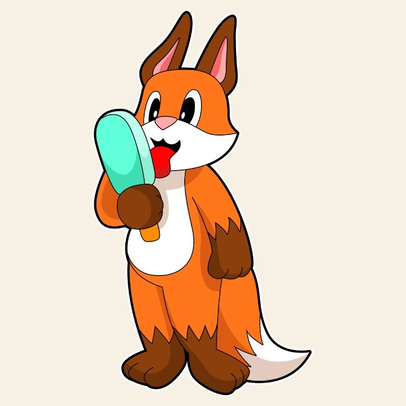 Fuchs Eis am Stiel