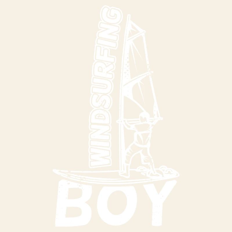 Funny windsurfer boy