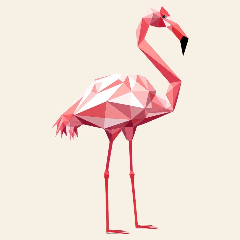 Flamingo in Geometric Style