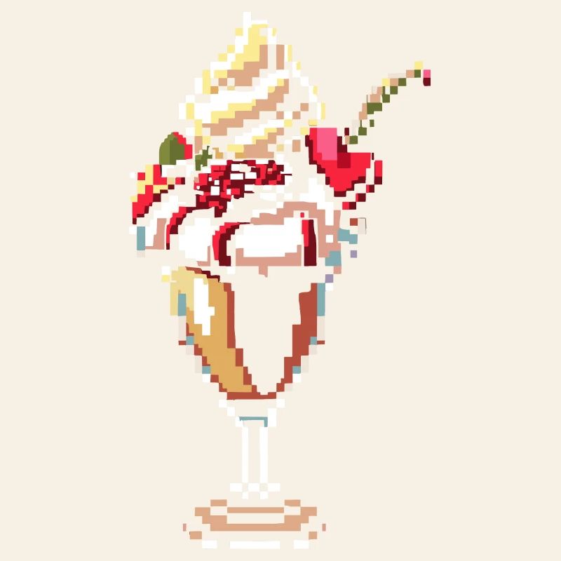 Eisbecher Pixel Grafik