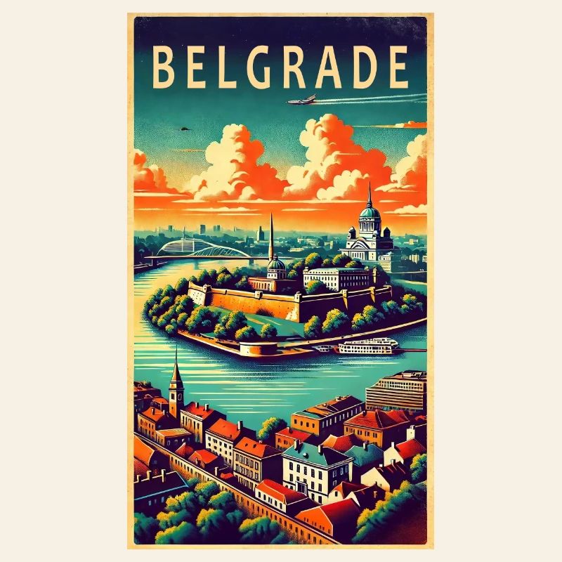 Design rétro de Belgrade, Serbie