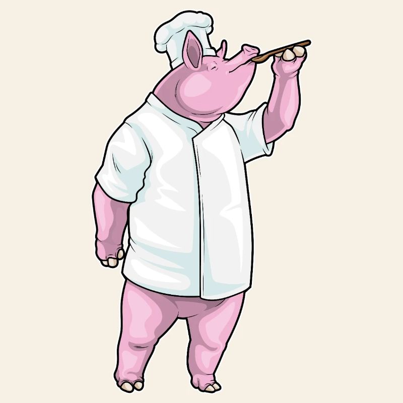 Pig Cook Cooking Spoon Cooking