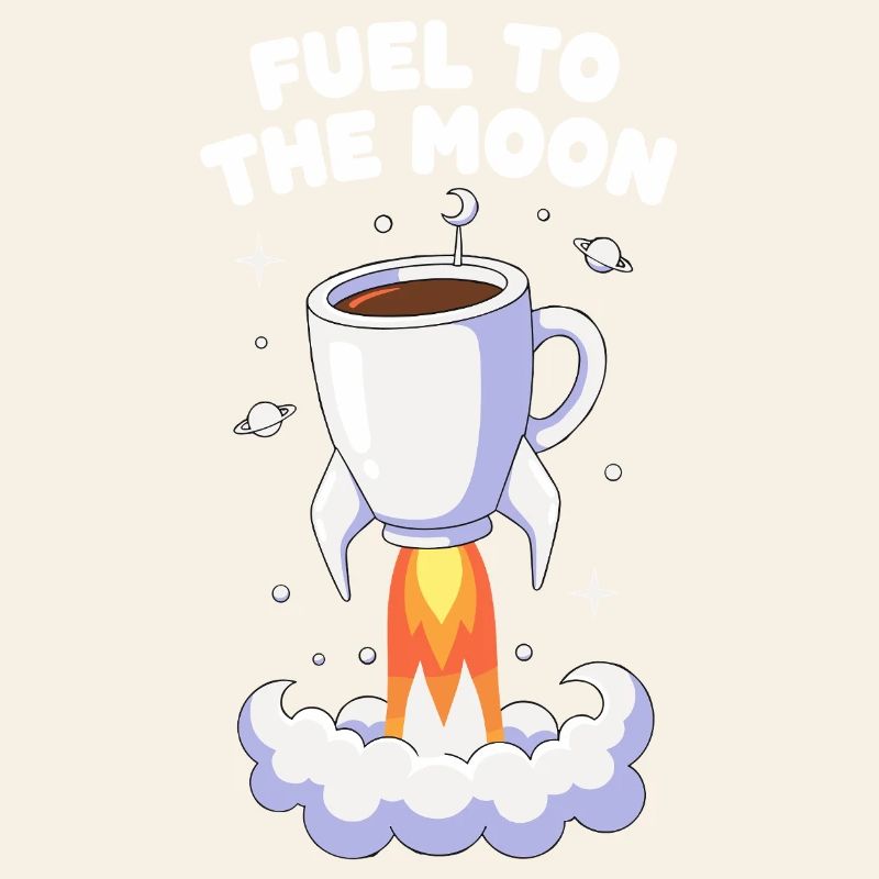 Coffee Rocket Moon Flight