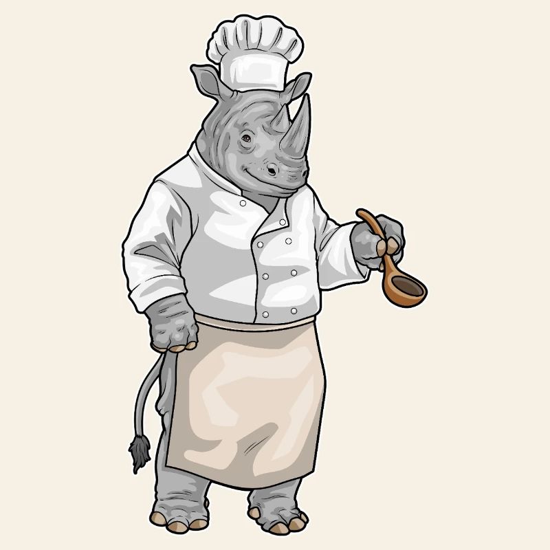 Rhinocéros Cuisson Cuisson Cuiller Cuisson