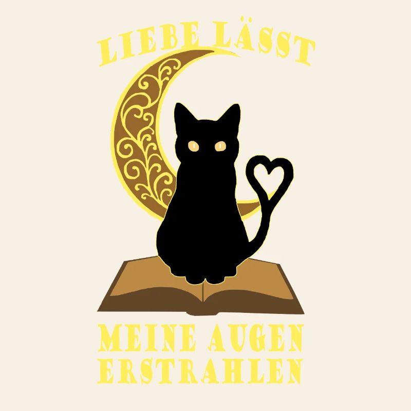 Romantic Moon Book Cat