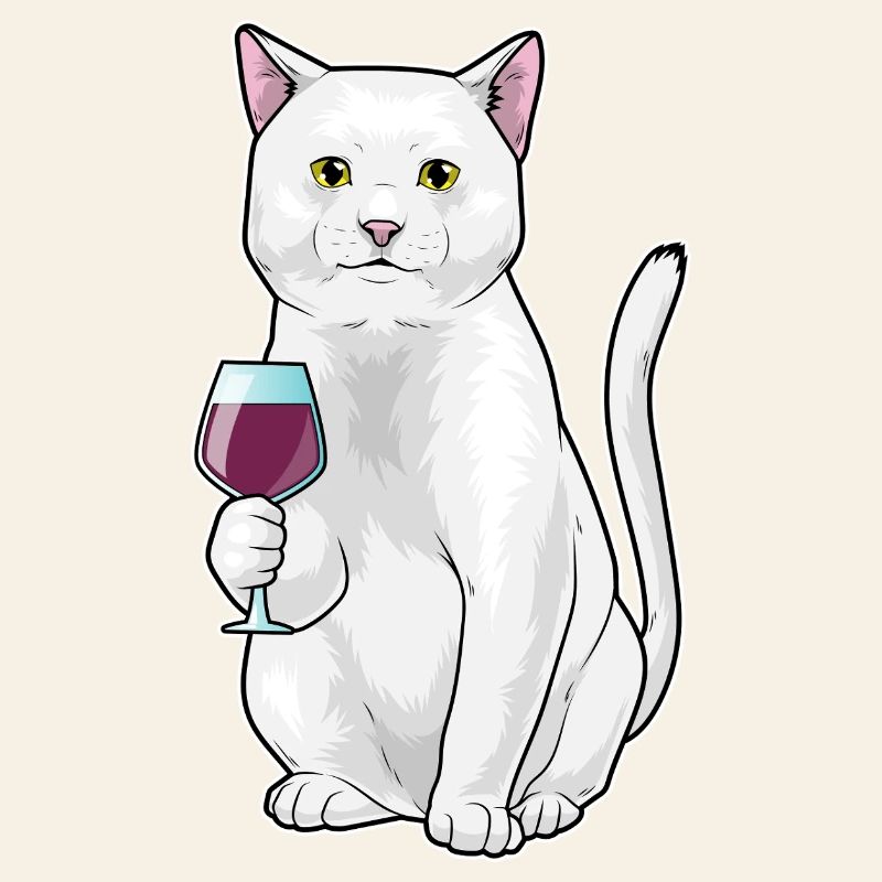 Cat Red Wine