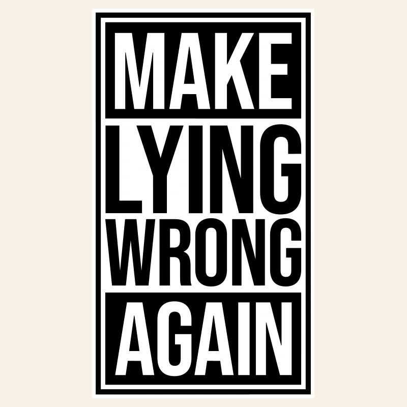 Logo de déclaration politique « Make Fooling Wrong Again »