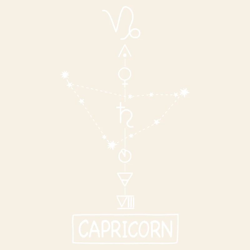 Capricorn - Steinbock Sternzeichen - weiss