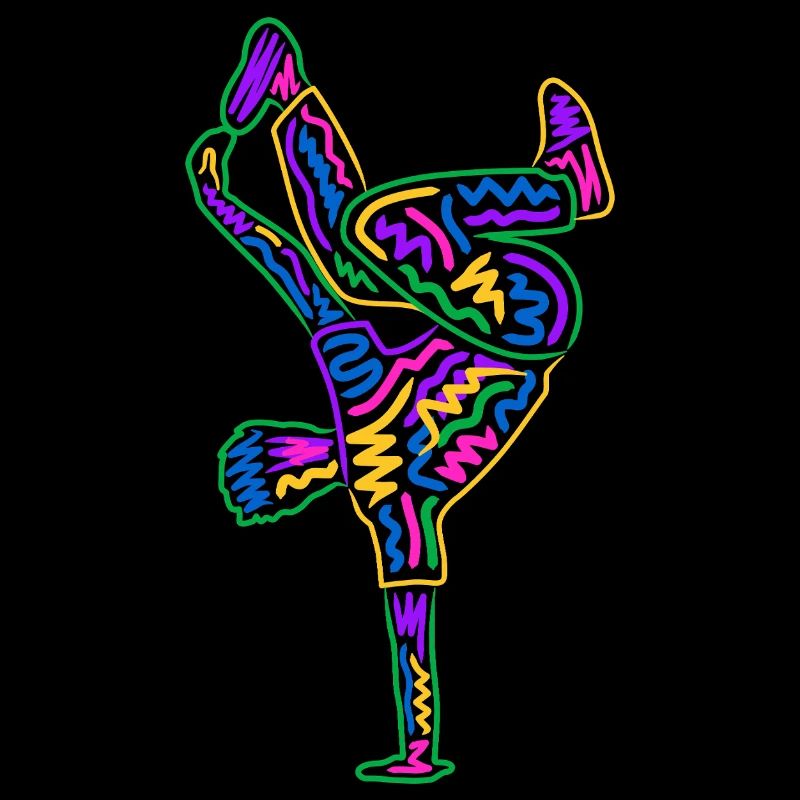 Breakdancer Breakdancer Breakdance Boys Colorés Breakdance