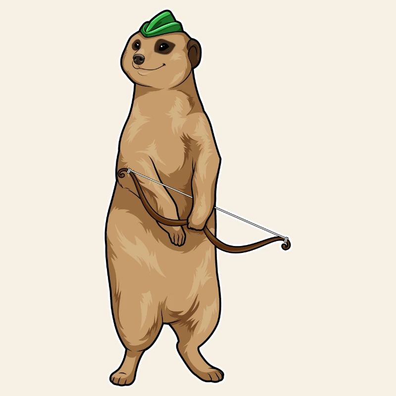 Erdmännchen Bogenschütze Bogen