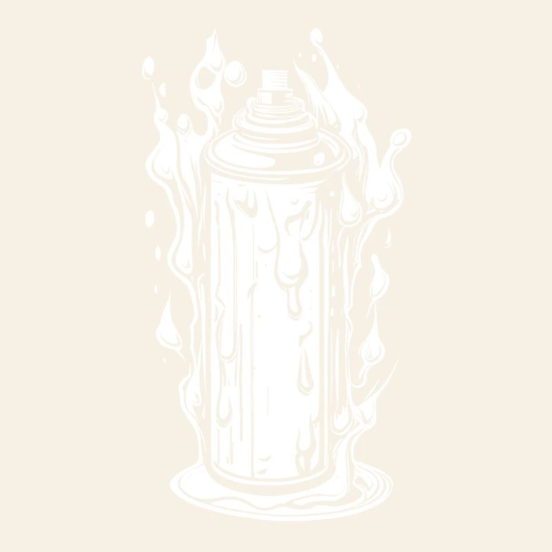 Comic Spray Can with Drops and Flames