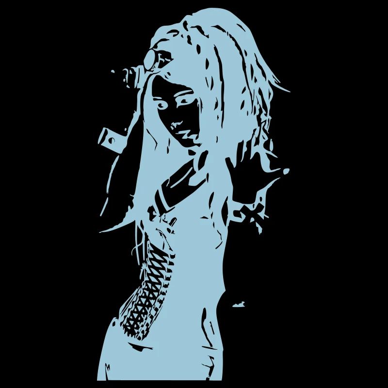 Silhouette bleue