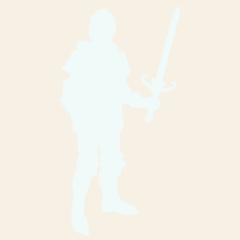Ritterheld Silhouette mit Langschwert