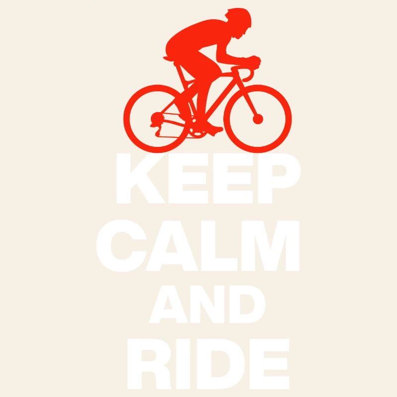 KEEP CALM AND RIDE! REENNRAD & PETON GIFT white