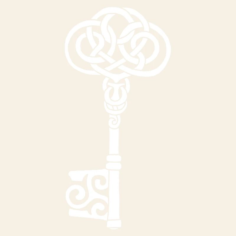 White Celtic Key