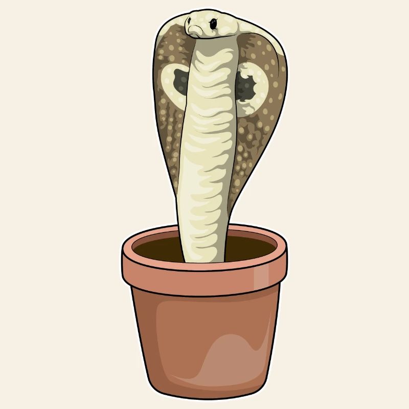 Pot de fleurs de serpent