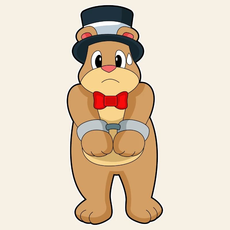Bär Bräutigam Handschellen Hochzeit