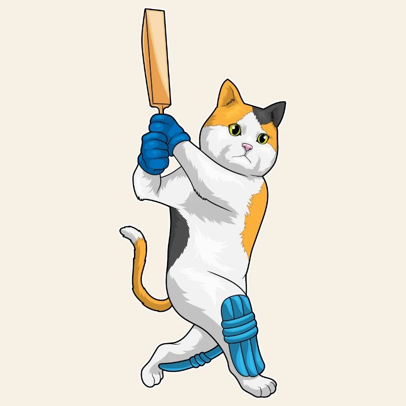 Katze Cricket Cricketschläger