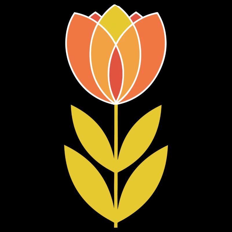 Fleur de tulipe du milieu du siècle