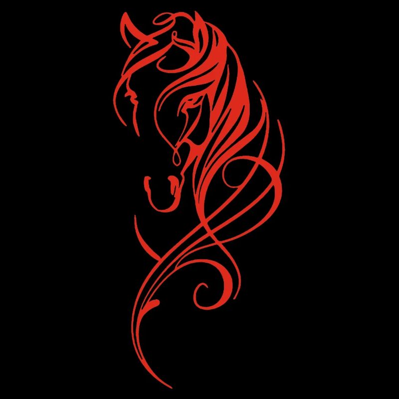 Red stylized chevas