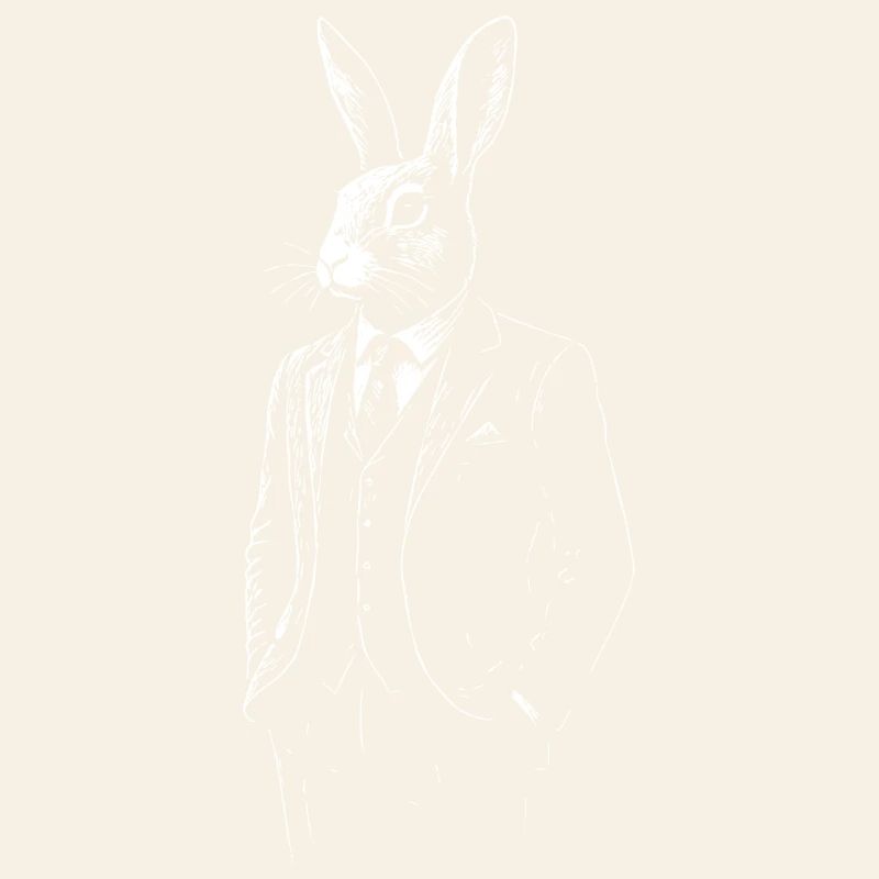 Dapper Rabbit in Tailored Suit