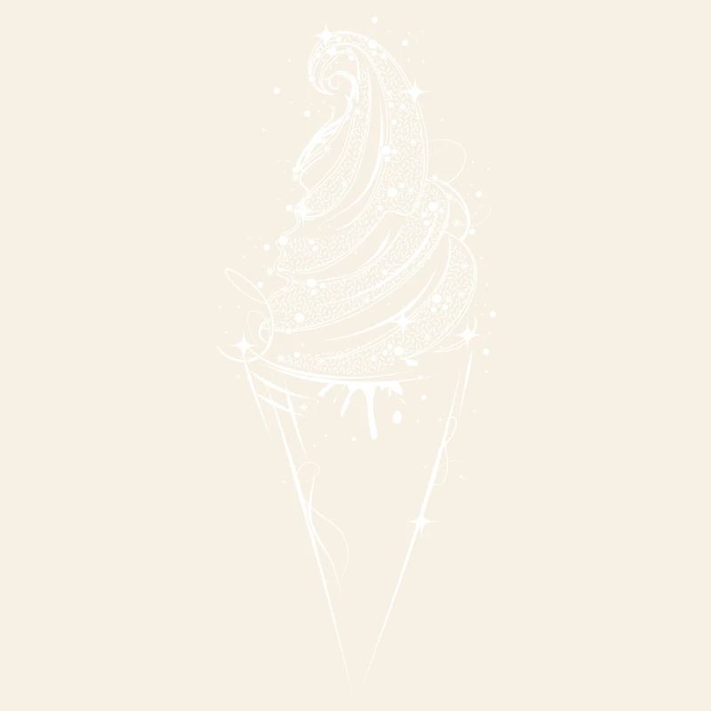 Crème glacée à & cornet gaufre