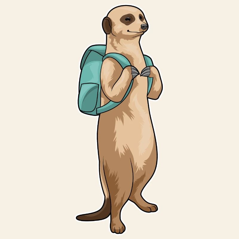 Erdmännchen Schule Rucksack