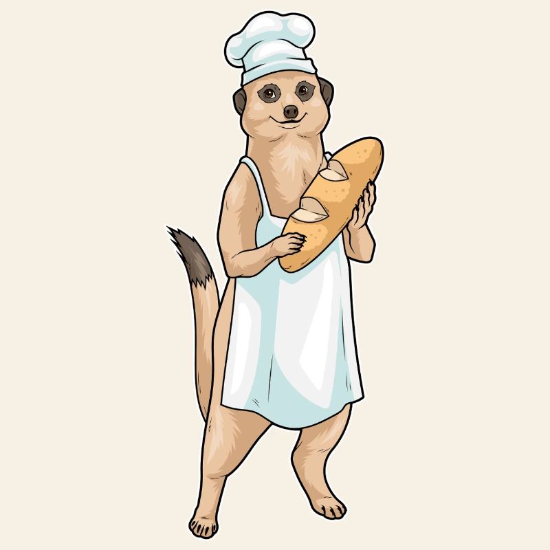 Erdmännchen Bäcker Brot Backen
