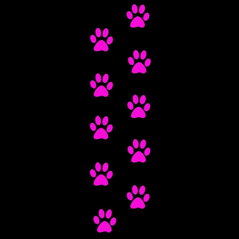 Pink Cat Paw Print Pattern