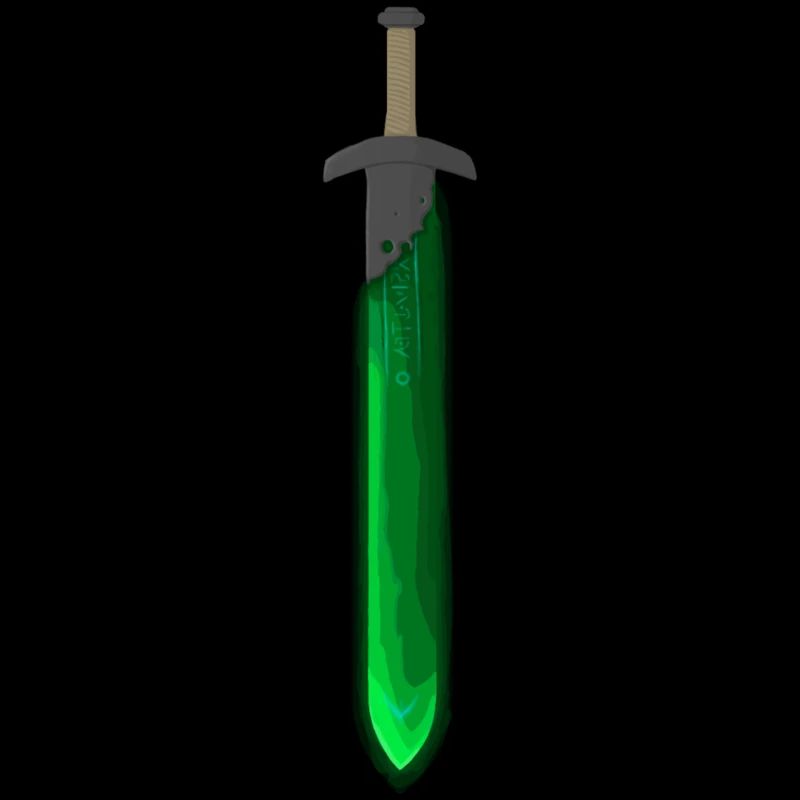 Épée runique verte
