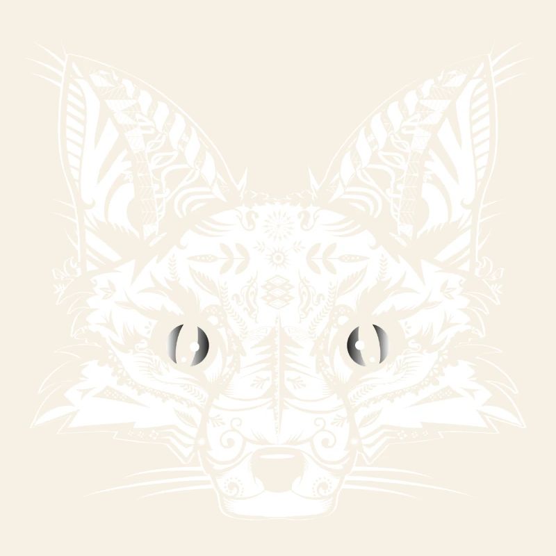 A fox head -White