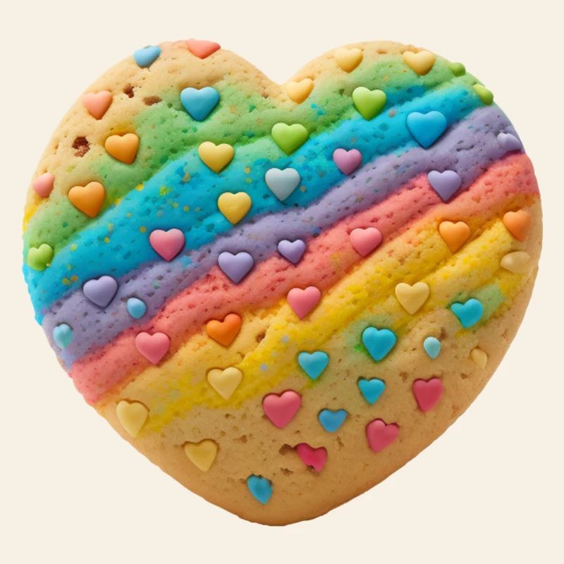 Regenbogenherz Keksdesign