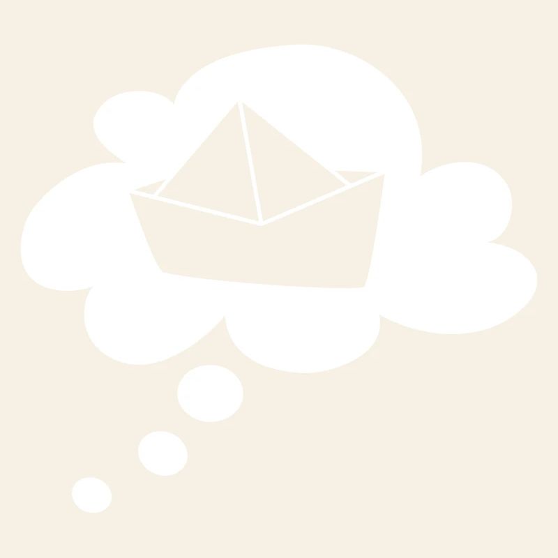 Paper Boat Cloud Thought Bubble Speech Bubble Holiday