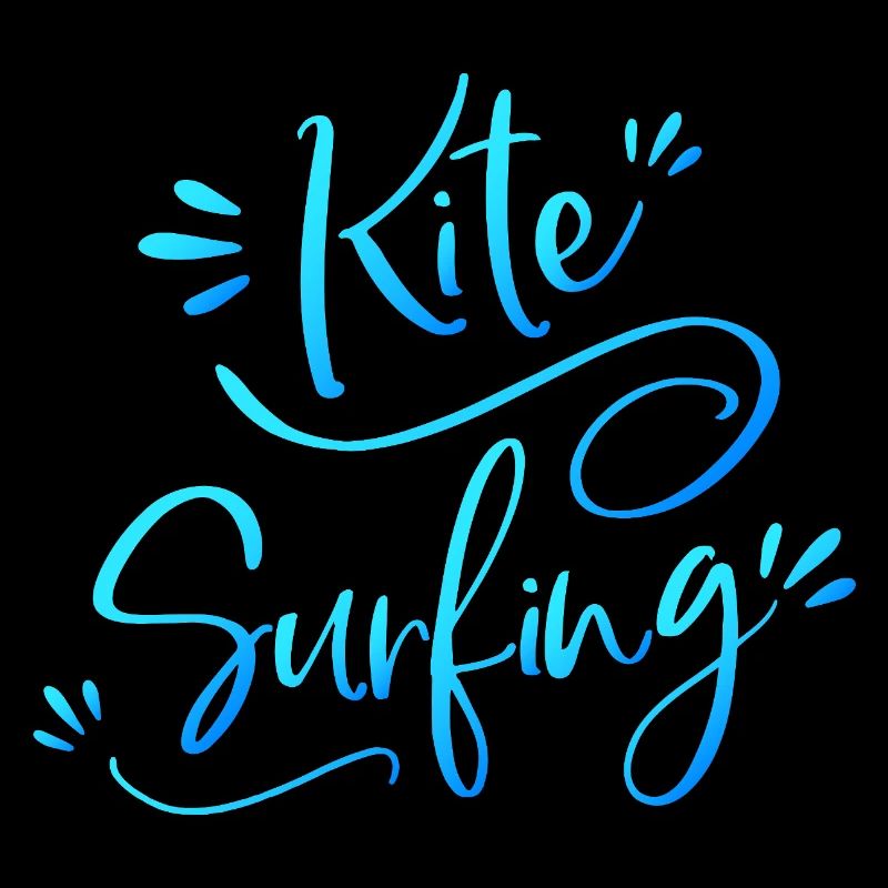 Kitesurfing Kitesurferin blau Geschenk