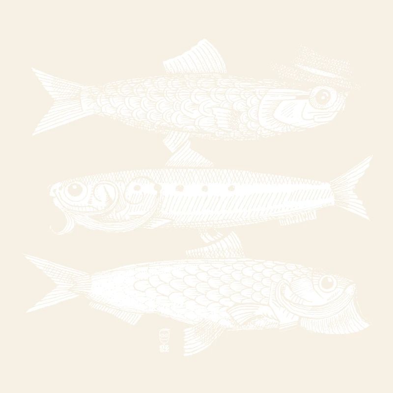 3 Poissons - blanc