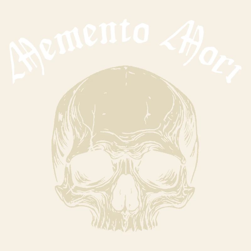 Skull Gothic Schrift Memento Mori
