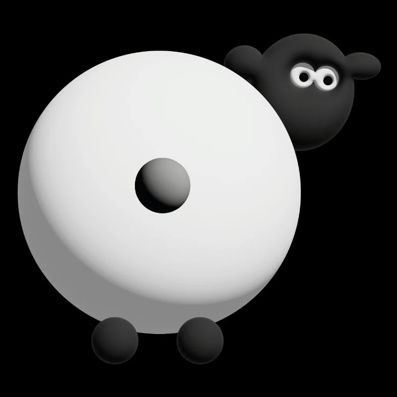 Schaf 3D Kuschel-Design
