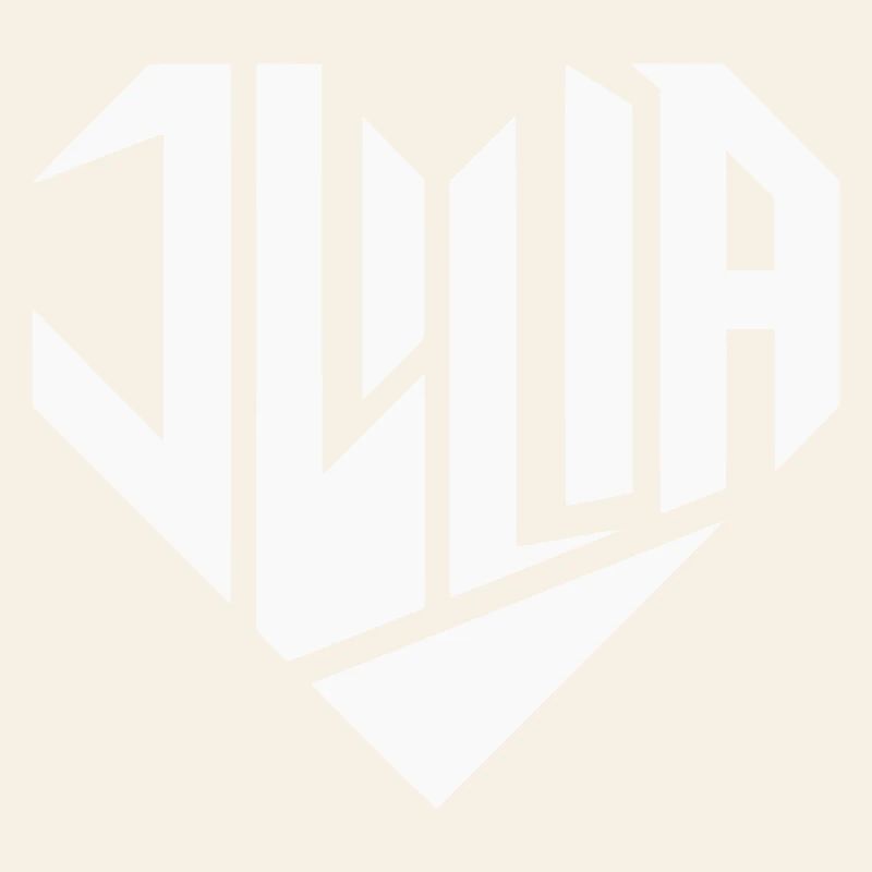 Julia Name Design Heart Design - Color Variable