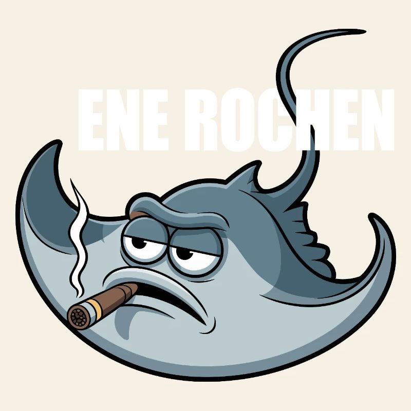 Ene Rochen Raucher Spruch Zigarette Kippe Rauchen