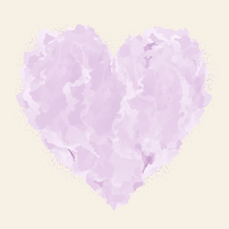Pink heart in cloud look – soft design