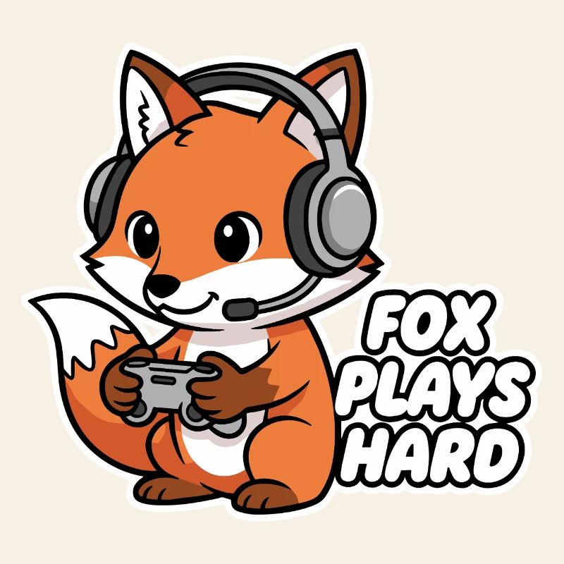 Fuchs mit Headset Spielheld